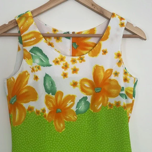 VINTAGE | Floral print sleeveless shift dress - Picture 4 of 7
